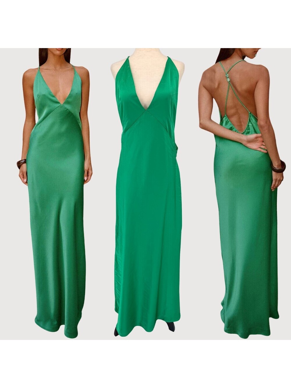 NWT Peppermayo Esmeray Plunge Maxi Dress M